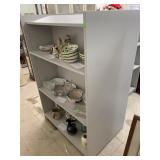 Double Sided Portable Shelf Unit on Wheels