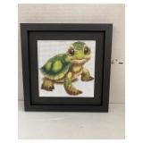 Framed Diamond Art Turtle