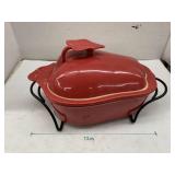 Cook Street Market Apple Dish with Lid and Stand,