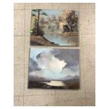 2cnt Landscape Paintings on Canvas Approx 20x16