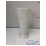 Milk Glass Grapes & Vine Vase