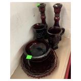 Avon Red Dishes
