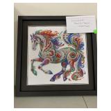 Framed Diamond Art Horse