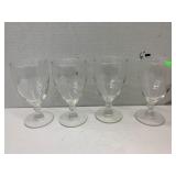 4 Water Goblets