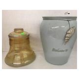 Believe Pottery Vase & Vntg Liberty bell Jar