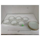 Vntg Anchor Hocking Fire King Teacups and Saucers