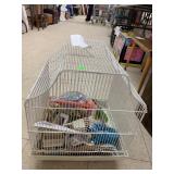 Parakeet starter kit with cage and accessories