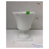 EO Brody Milk Glass Pedestal Planter Vase