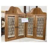2 Oak Corner Cabinets 2 Ft tall