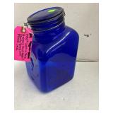 1970s Cobalt Blue 4 Quart Jar