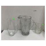 3cnt Glass Pitchers