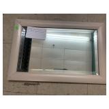 Mirror w wood frame, 23.5 x 15.5 Inches