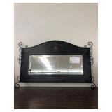 Fleur Deï¿½Leis Leather / Cast Iron Mirror 39x24