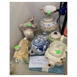Pitchers, Teapots, Tablecloth