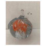 Hand Blown Glass Pumpkin