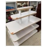 Tiered Shelving Display on Wheels, Item sold