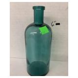 Vntg teal apothecary bottle