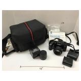 Minolta Camera, viviparous Lens, Flash, Case