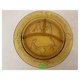 Vntg Tiara amber glass Nursery Rhyme