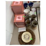 Stoneware Goblets, Dishes, Boxes, Misc