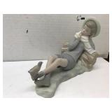 Lladro shepherd boy with bird