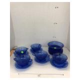 Vintage blue lace dishes