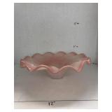 Pink Glass Decorative Bowl