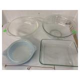 Pyrex baking dishes, Blue with Lid