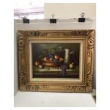 Framed Fruit Painting (dent in Front) Approx