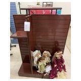 Slotted Shelving Display with Wheels, Contents