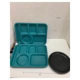 Plastic Trays and Porcelain Dish
