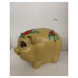 Large Chalkware Plaster Piggy Bank