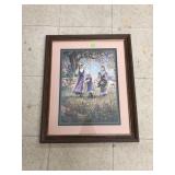 Ladies in Wheat Field Picture Approx 19x23