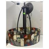 Allen & Roth Drakeston Stain Glass Hanging Lamp