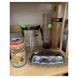 Butter Dish, Vase, Can, Pitcher