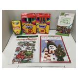 Colored Pencils, Books, Crayons