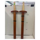 2 Toy Wooden Swords