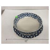 Sponge Painted Bowl & Plate