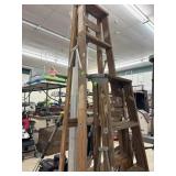 2 Wooden Step Ladders