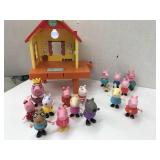 Peppa  Pig house and figures, works