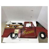 Metal Farm Truck Decor