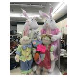 4 Pc Rabbit family Decor, tallest Approximately