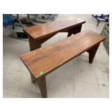 2cnt Benches, approx 40in x 11in x H 17.5in