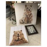 2cnt Bear Wall Decor and Animal Tracks Decor