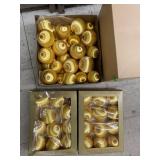 Vntg Yellow String Ornaments