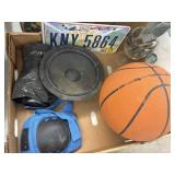 Misc Flat w/ ball, trash bags, & more