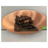 Vintage Copperama Steam Locomotive Train wall