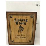 Wooden Fishing Story Shadowbox