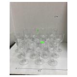 Glass Goblets Lg- 4 and Sm- 12