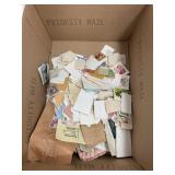 Box of used stamps
